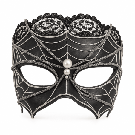 Antifaz de araña artesanal hecho a mano para Halloween