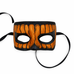Antifaz de calabaza artesanal hecho a mano para Halloween
