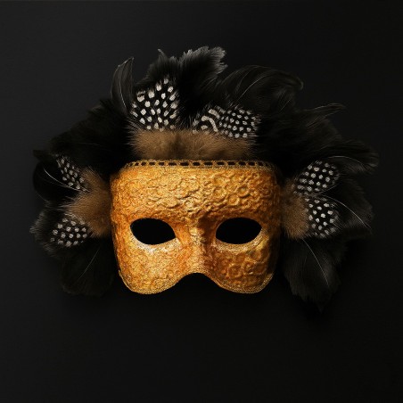 Máscara artesanal Piuma Volto para carnaval